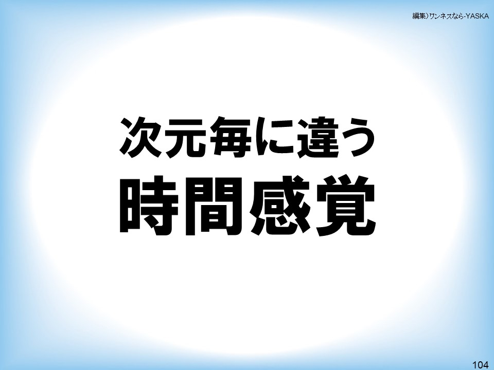 次元毎に違う時間感覚