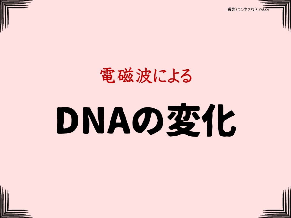 電磁波による

DNAの変化
