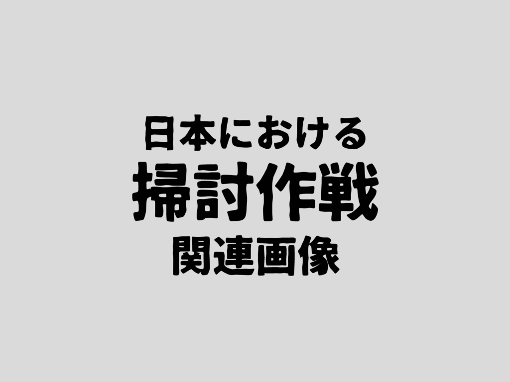 日本における

掃討作戦

関連画像