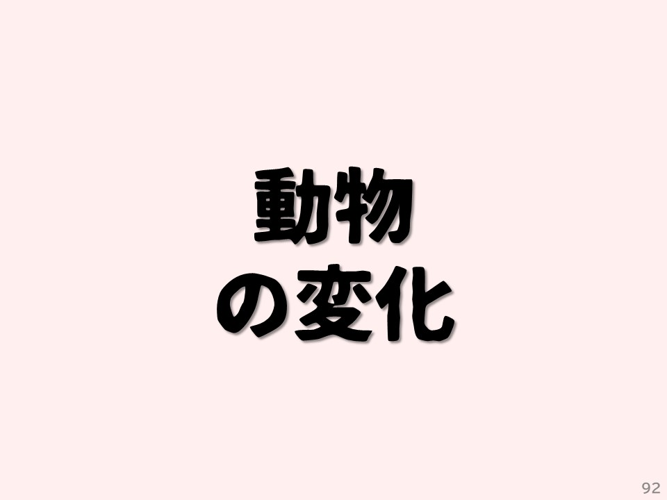 動物の変化
